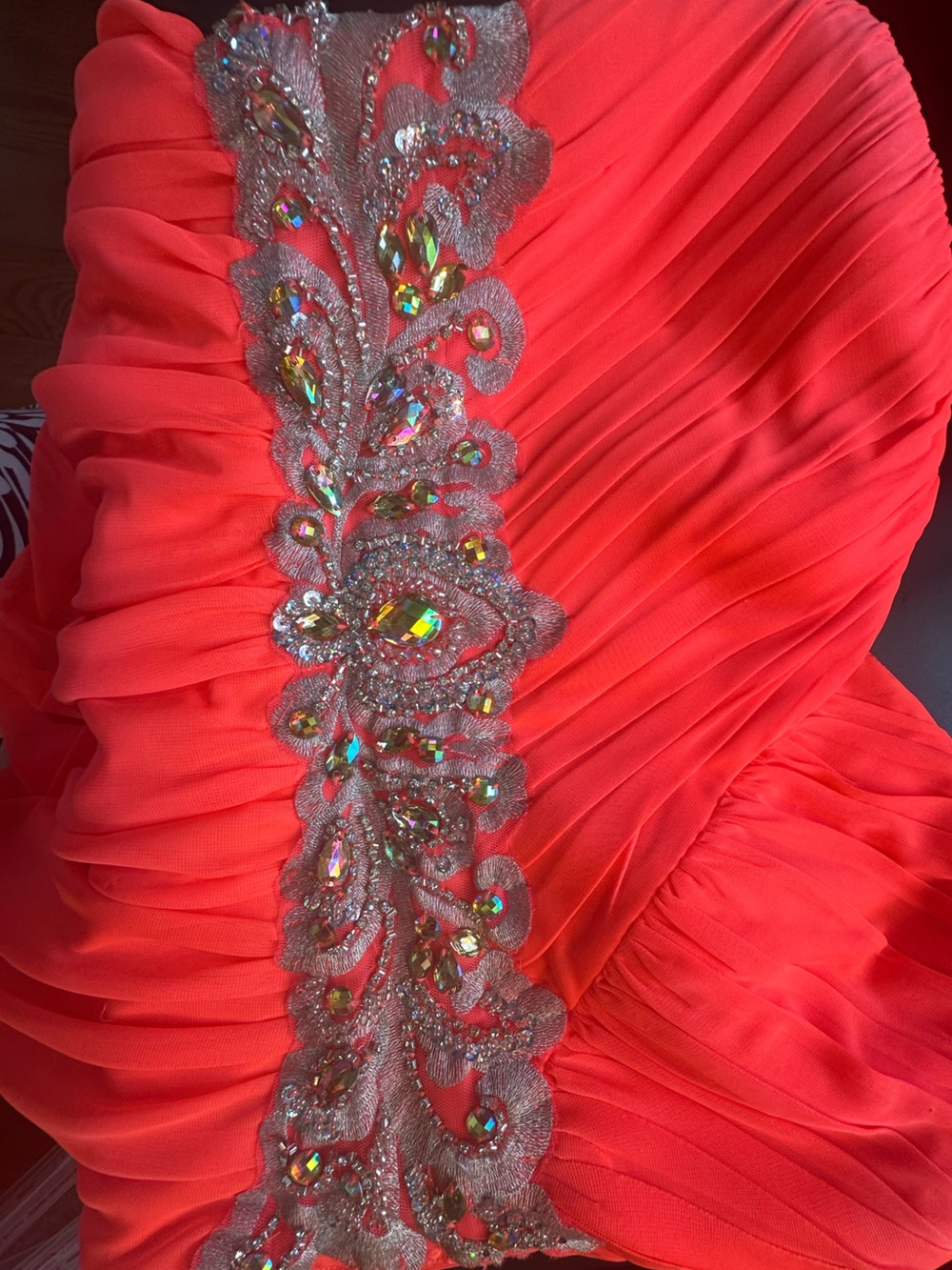 My Michelle Coral Strapless Autumn wedding guest homecoming dress Juniors 15 - Picture 10 of 15